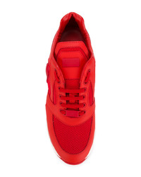 rote Leder Sportschuhe von Philipp Plein