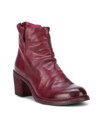 rote Leder Stiefeletten von Officine Creative