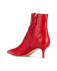 rote Leder Stiefeletten von Francesco Russo