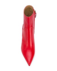 rote Leder Stiefeletten von Francesco Russo