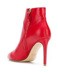 rote Leder Stiefeletten von Francesco Russo