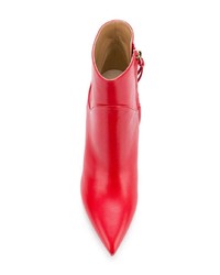 rote Leder Stiefeletten von Francesco Russo