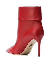 rote Leder Stiefeletten von Paul Andrew