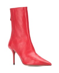 rote Leder Stiefeletten von Aquazzura