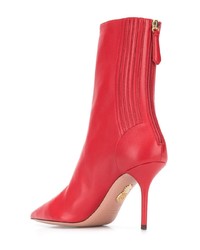 rote Leder Stiefeletten von Aquazzura