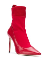 rote Leder Stiefeletten von Jimmy Choo