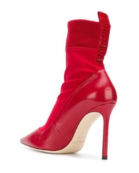 rote Leder Stiefeletten von Jimmy Choo