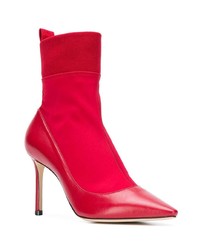 rote Leder Stiefeletten von Jimmy Choo