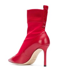 rote Leder Stiefeletten von Jimmy Choo