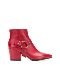 rote Leder Stiefeletten von Buttero