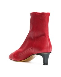 rote Leder Stiefeletten von Isabel Marant