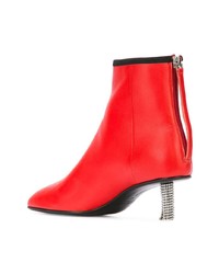 rote Leder Stiefeletten von Calvin Klein 205W39nyc