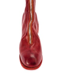 rote Leder Stiefeletten von Guidi