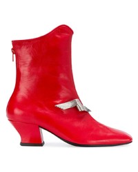 rote Leder Stiefeletten von Dorateymur