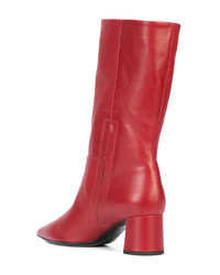 rote Leder Stiefeletten von Deimille