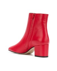 rote Leder Stiefeletten von Marc Ellis