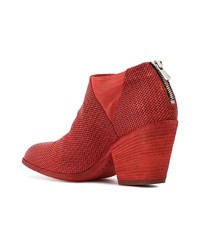 rote Leder Stiefeletten von Officine Creative