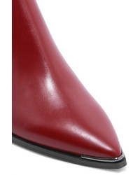 rote Leder Stiefeletten von Acne Studios