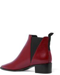 rote Leder Stiefeletten von Acne Studios