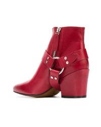 rote Leder Stiefeletten von Buttero