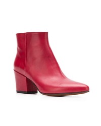 rote Leder Stiefeletten von Buttero