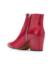 rote Leder Stiefeletten von Buttero