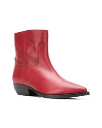 rote Leder Stiefeletten von The Seller