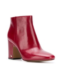 rote Leder Stiefeletten von MICHAEL Michael Kors