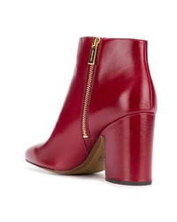 rote Leder Stiefeletten von MICHAEL Michael Kors