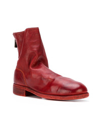 rote Leder Stiefeletten von Guidi