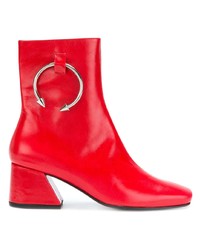 rote Leder Stiefeletten von Dorateymur