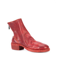 rote Leder Stiefeletten von Guidi