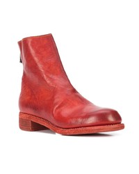 rote Leder Stiefeletten von Guidi