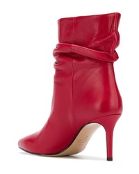 rote Leder Stiefeletten von Marc Ellis