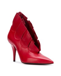 rote Leder Stiefeletten von Casadei