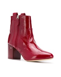 rote Leder Stiefeletten von Laurence Dacade