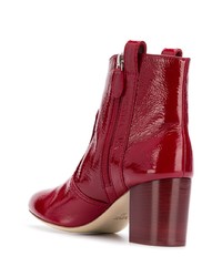 rote Leder Stiefeletten von Laurence Dacade