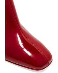 rote Leder Stiefeletten von Christian Louboutin