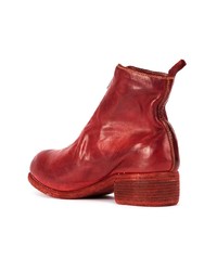 rote Leder Stiefeletten von Guidi