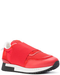 rote Leder Turnschuhe von Givenchy