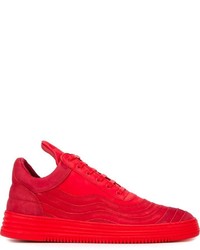 rote Leder Turnschuhe von Filling Pieces