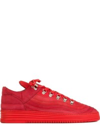 rote Leder Turnschuhe von Filling Pieces