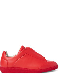 rote Leder Turnschuhe von Maison Margiela