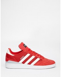 rote Leder Turnschuhe von adidas