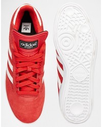 rote Leder Turnschuhe von adidas