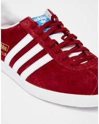 rote Leder Turnschuhe von adidas