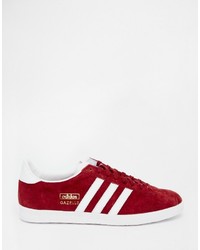 rote Leder Turnschuhe von adidas