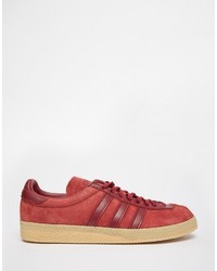 rote Leder Turnschuhe von adidas