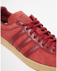 rote Leder Turnschuhe von adidas