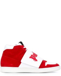 rote Leder Turnschuhe von Palm Angels